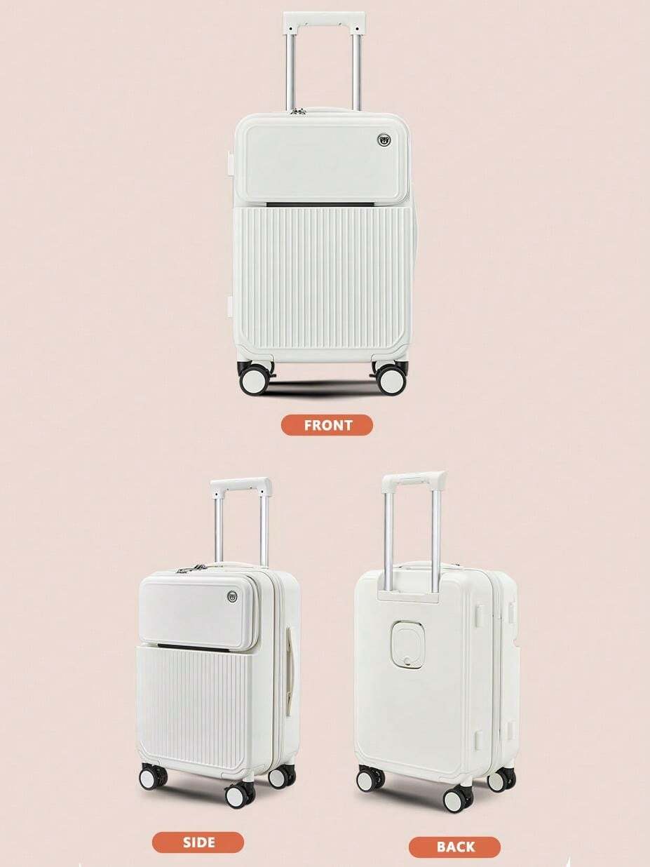 Pink 20Inch Aluminum Frame Universal Mute Brake Wheel PC Hard Shell