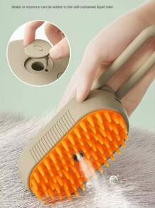1pc Pet Automatic Spraying Shedding, Anti-Static & Massage Comb, For Cats And Dogs Grooming