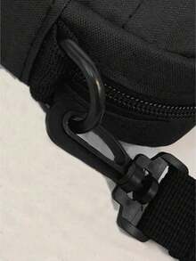 Kit Carteira + Shoulder Bag BIOQUÍMICA Masculina Estampada Couro Sintetico Bolsa Lateral Blogueira Slim - Preto - Visão 4