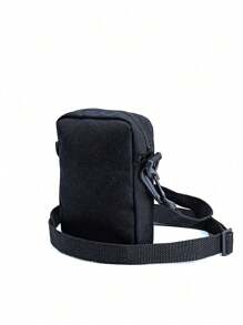 Kit Carteira + Shoulder Bag LETRA P Masculina Estampada Couro Sintetico Bolsa Lateral Blogueira Slim - Preto - Visão 7