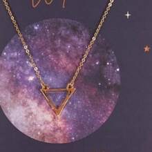Something Different Water Element Zodiac Necklace & Card (Gold) - Mustard Yellow - View 2