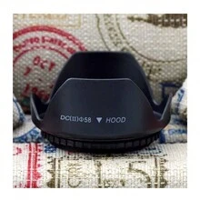 Parasol Tulipán 58mm Ø58 Para Lentes Canon 18-55mm 55-250mm 70-300m - Negro - Ver 6