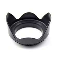 Parasol Tulipán 58mm Ø58 Para Lentes Canon 18-55mm 55-250mm 70-300m - Negro - Ver 5