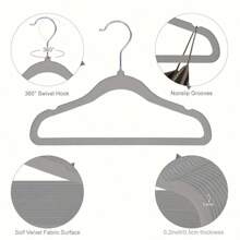 20 piezas/10 piezas de perchas infantiles con revestimiento de felpa de colores mixtos, perchas antideslizantes y duraderas para secar ropa, perchas de bebé con felpa - Perchas antideslizantes adecuadas para bebés, niños pequeños, ropa de bebé - Perchas para niños con diseño delgado, esenciales para el almacenamiento en el hogar - percha para ropa de niños - Ver 6