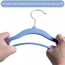20 piezas/10 piezas de perchas infantiles con revestimiento de felpa de colores mixtos, perchas antideslizantes y duraderas para secar ropa, perchas de bebé con felpa - Perchas antideslizantes adecuadas para bebés, niños pequeños, ropa de bebé - Perchas para niños con diseño delgado, esenciales para el almacenamiento en el hogar - percha para ropa de niños - Ver 8