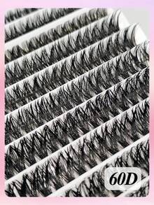 Asiteo 200Pcs Individual Lashes Fluffy Wispy And Soft False Eyelashes Makeup Extension Lashes DIY At Home - D - View 3