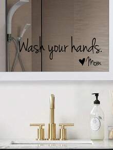 1 Sheet Waterproof Black Quote Wall Decals - Removable Bathroom Stickers For A Personalized Touch Home Bathroom Decor - Multicolor - View 4