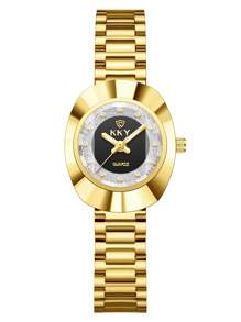 Nuevo reloj dorado, reloj de moda para mujer para regalo