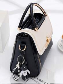 Hàng Mới Về Túi Xách Nữ Thời Trang Giải Trí, Túi Nhẹ Đa Năng Dung Tích Lớn, Túi Đeo Vai - Đen và trắng - Xem 3
