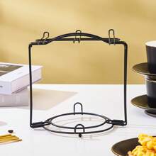 Minimalist Mug Hook, Foldable Cup & Saucer Iron Rack, Niche Design Sense Black/Gold Foldable 6/4 Cup & Saucer Iron Rack