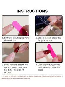 139 Cheese & Salt Crystal Pearl Handmade False Nail Sticker, 10pcs/Pack - Multicolor - View 4