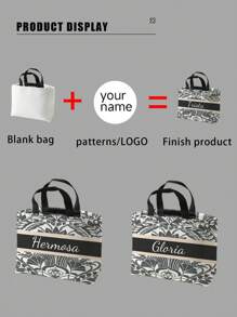 New Lunch Bag, Customized Lunch Bag (Photos, Scenery, Illustrations, Name), Can Be Customized According To Your Unique Design, Travel, Office, School, Picnic, Portable High-Capacity Lunch Bag Insulation, The Best Choice For Gifts Shop Back To School