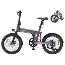 5TH WHEEL Foldable Electric Bike, 250W Motor, 36V 10.4Ah Battery, 20-Inch Rubber Tires, 25km/H Max Speed, 80km Max Range, Shimano 6-Speed, Disc Brakes, Thunder 2 - Màu xám đen - Xem 1