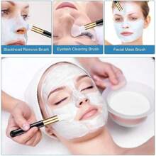 40 Stücke Wimpernshampoo Flaschenbürsten Set, 10 Stücke Wimpernshampoo Bürsten, 10 Stücke Wimpernbürsten Röhren, 10 Stücke Wimpernshampoo Spender, 10 Stücke Wimpern Nachsorge Beutel für Kundinnen, Frauen, Mädchen