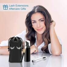 40 Stücke Wimpernshampoo Flaschenbürsten Set, 10 Stücke Wimpernshampoo Bürsten, 10 Stücke Wimpernbürsten Röhren, 10 Stücke Wimpernshampoo Spender, 10 Stücke Wimpern Nachsorge Beutel für Kundinnen, Frauen, Mädchen