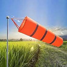 1PC Airport Windsocks -Stop Outdoor Rainbow Wind Measurement Sock Bag With Reflective Belt - Multicolor - View 2