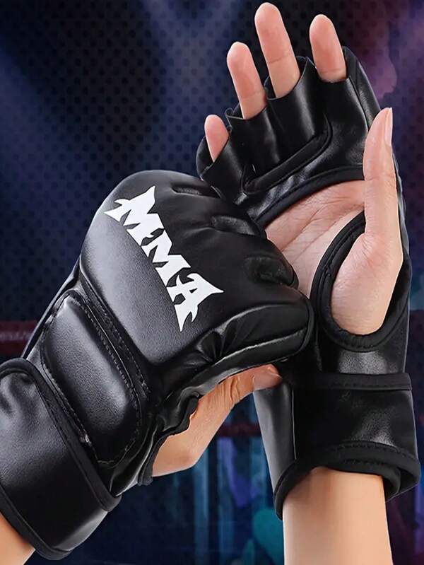 2 Stücke halbfinger Boxhandschuhe, verdickte Erwachsenen-Handschuhe für MMA, Punching Bag Training, Taekwondo- und Karate-Schutzausrüstung, Kampfsportgeräte.