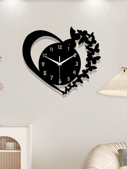 Pc, Zwart Love Acrylic Wand Clock, Creative Silent Living Room, Bedroom, Room ation, Home Kitchen, Office ation. Loved Ones Friends.,Home ,Room Birthday Graduation Klok Bedroom Dormitory Back To School view 11