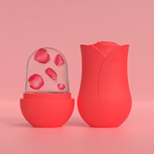 1pc Silicone Ice Roller, Rose Flower Shaped Ice Cube Tray, Ice Cube Mold For Facial Care, Face Mask Ice Tray, Eye And Neck Ice Roller Mold, Natural Skin Soothing And Skincare, Reduce Puffiness, Reusable Massage Silicone Ice Mold, Facial Care, Gift For SPA Girls - Multicolor - View 7
