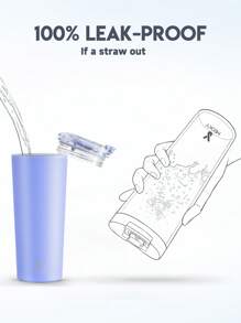 24盎司旅行咖啡杯，带防漏盖，不锈钢保温咖啡杯，真空保温水瓶，保温8小时或保冷24小时，适用于车载杯架 - 紫色 - 查看 5