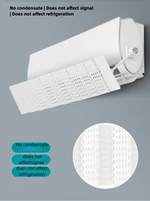 1入組可折疊式通用空調風向導流板，可用於遮擋空調風，預防直接吹風，通風口、側牆和天花板註冊的風和熱導流板，調節範圍從7.16英寸到38.18英寸 - 白色 - 查看 5
