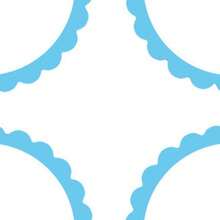 Amscan Candy Buffet Scalloped Labels (Pack Of 20) (Caribbean Blue) - Blue - View 2