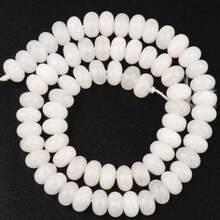 5x8mm 天然石 rondelle 扁圓珠 檸檬晶/電氣石 算盤珠，珠寶手工 DIY 手鍊項鍊配件 - Flat Round Beads - 查看 13