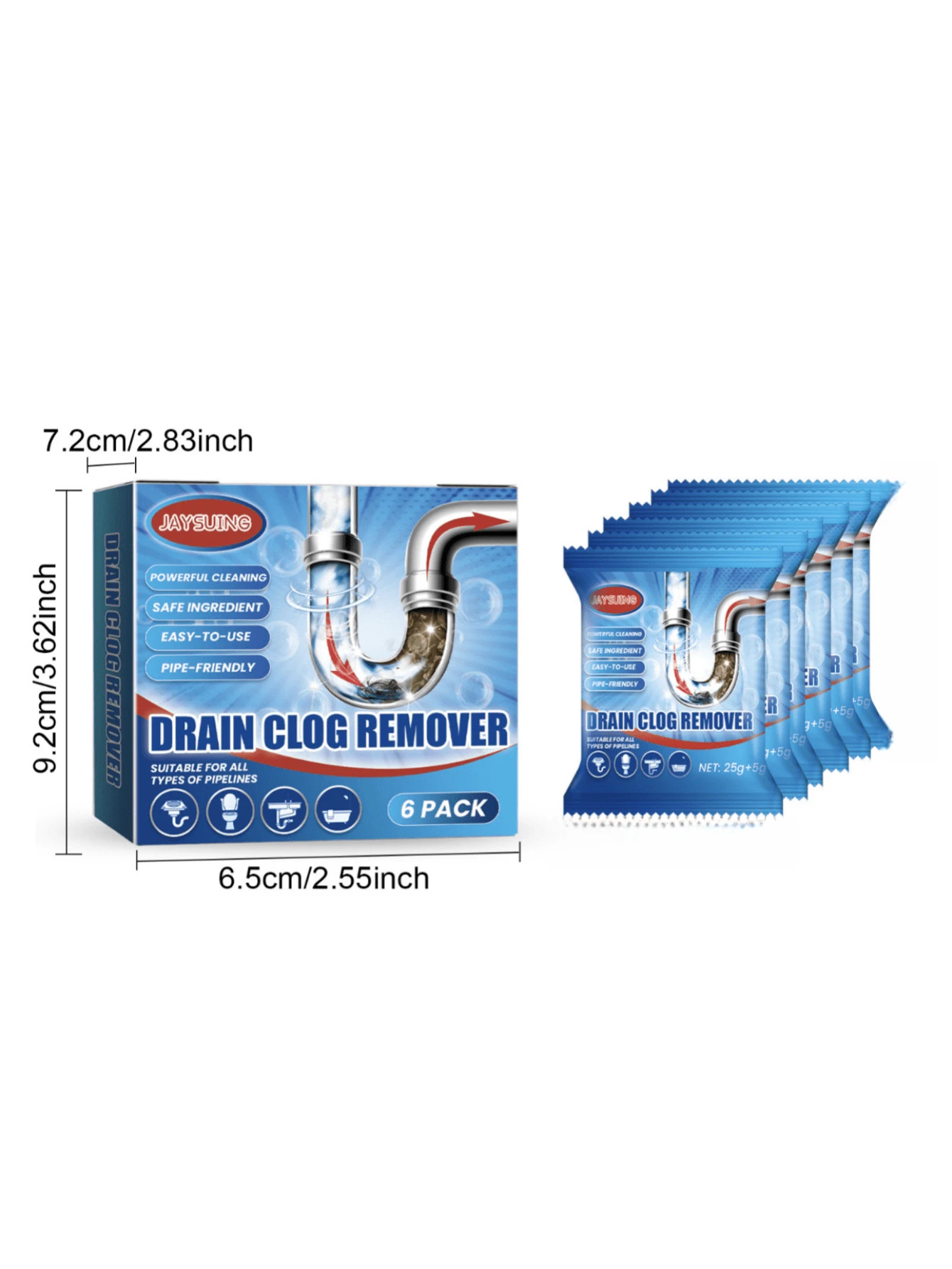 Drainage Pipe Blockage Removal Powder, Toilet/Kitchen Sewer Anti ...