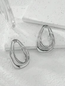 1 对简约时尚欧美风格不对称几何度假风格女士耳环 - 歐美度假風幾何不規則女士耳環耳環 - 查看 11