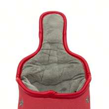 1个高品质招财草刺绣图案高尔夫球杆头保护套，防尘耐用。 - 紅色 - 查看 3