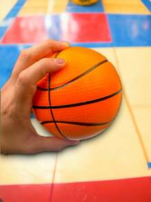 Foam Ball, 12 Cm Mini Foam Ball With Basketball Design - Orange - View 3