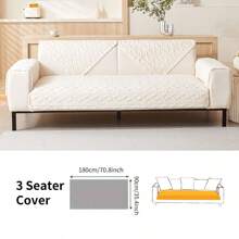 1PC Winter Plush Non Slip Sofa Cover, Suitable For Pet Friendly Furniture Protector In Living Room, Bedroom, And Office - Machine Washable And Water Washable Sofa Mats