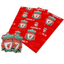 Liverpool FC Text Gift Wrap Sheets (Pack Of 2) (Red) - Red - View 1