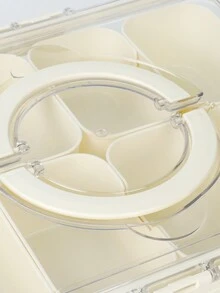 1 件带盖和手柄的托盘零食盒便携式零食托盘储蓄盒分配器，用于糖果、水果、坚果、零食储物盒冰箱保鲜盒，便携式 - 非常适合派对、娱乐、储存、存储、厨房整理器、厨房用品、房间装饰、家居装饰。 - 彩色 - 查看 4