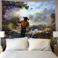 Arazzo decorativo da parete per camera da letto, a tema rapper, arazzo spirituale con motivo a loto, tappetino da spiaggia, decorazione per dorm universitario e casa