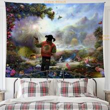 Arazzo decorativo da parete per camera da letto, a tema rapper, arazzo spirituale con motivo a loto, tappetino da spiaggia, decorazione per dorm universitario e casa