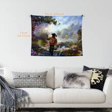 Arazzo decorativo da parete per camera da letto, a tema rapper, arazzo spirituale con motivo a loto, tappetino da spiaggia, decorazione per dorm universitario e casa