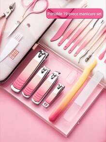 6pcs Nail Clipper Set, Manicure Tools, Nail Care Kit - Nail And Toenail Clippers, Women Birthday Gift, Pink Nail Clipper Gift - Multicolor - View 6