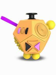 Fidget Cube Toys De 12 Caras Cubo Antiestres, Descompresión - Naranja - Ver 1