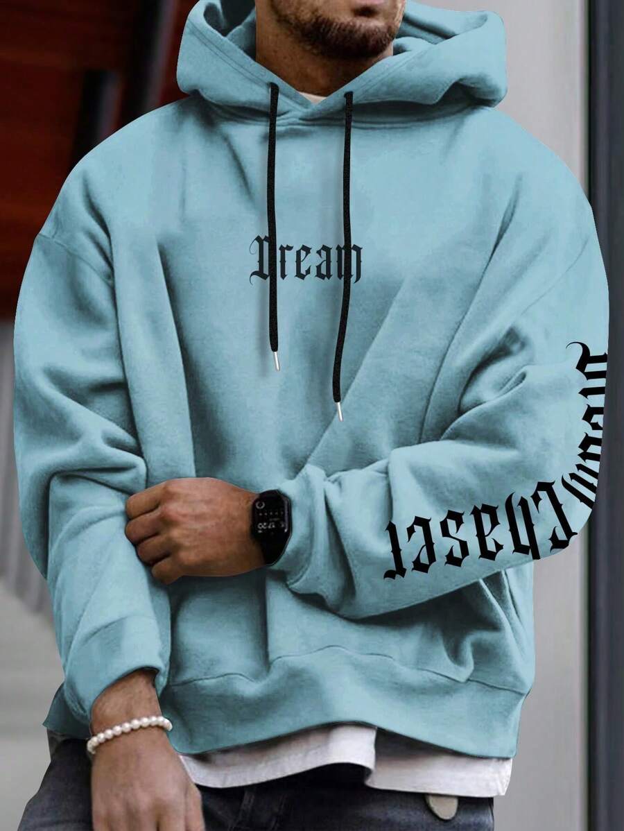 Men Hoodies - 藍色 - 查看 1