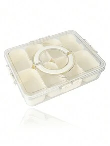 1 件带盖和手柄的托盘零食盒便携式零食托盘储蓄盒分配器，用于糖果、水果、坚果、零食储物盒冰箱保鲜盒，便携式 - 非常适合派对、娱乐、储存、存储、厨房整理器、厨房用品、房间装饰、家居装饰。 - 彩色 - 查看 5