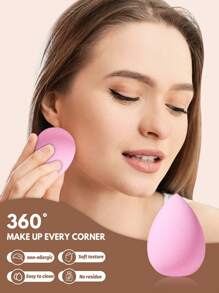 10pcs Makeup Sponges Professional Beauty Sponge Ultra Soft Concealer Sponge Face Makeup Tools For Foundation, Powder, Lotion,Makeup,Cheap,Room Decor,Vanity,Travel,Bedroom,Makeup Accessories,Puff,Makeup Blender,Powder Puff,Makeup Sponge,Cheap,Stocking Stuffers,Makeup,Makeup Tools,Cheap Stuff,Gifts,Gifts For Women,Christmas Gifts - Pink - View 6