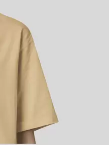 Blouse Oversized T-Shirt Heart And Cross Print Fashion - Màu be - Xem 5