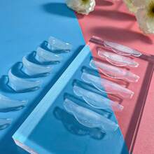 12 PIEZAS Varillas y almohadillas de silicona transparentes para levantar y rizar las pestañas