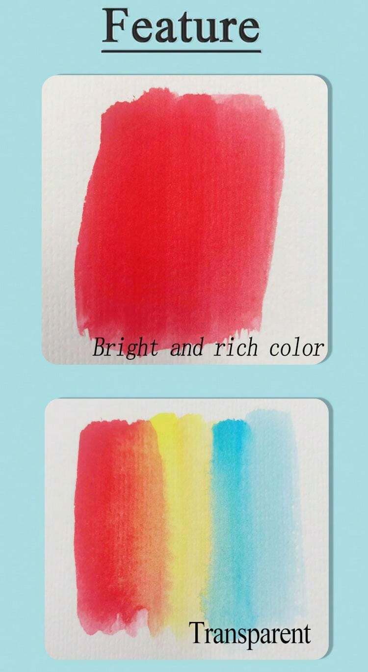Tnfeeon Peinture Aquarelle 90 Couleurs - Ensemble Complet Avec Stylo à Eau Pour Artistes Débutants