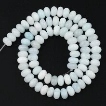 5x8mm 天然石 rondelle 扁圓珠 檸檬晶/電氣石 算盤珠，珠寶手工 DIY 手鍊項鍊配件 - Flat Round Beads - 查看 24