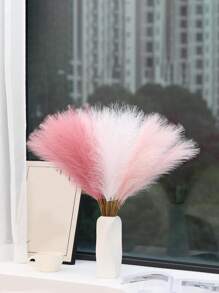 9/18件装人造藤条草，逼真芦苇花，蓬松茎秆，适用于婚礼、花束装饰、家居装饰（粉色+白色+米色）、情人节、生日礼物、毕业典礼、秋季装饰、秋季主题人造植物 - 彩色 - 查看 5