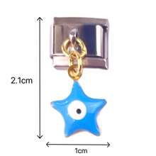 1 pieza Componente de pulsera de  de acero inoxidable al estilo de ojo maligno de Italia lindo y desmontable adecuado para la construcción de bricolaje