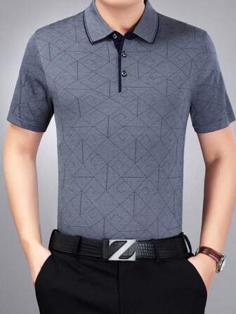 Father's Day Gift Slim Fit Fit Suitable For One Size Larger Casual Polo Shirt Suitable For External Wear