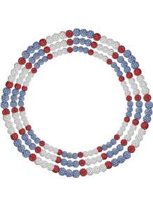 1 件棒球项链，适合男孩，冰系列项链，棒球手风格水钻球形项链，适合棒球队情人节